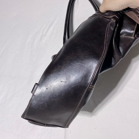 Aldo large brown faux leather purse handbag shoulder bag tote - Picture 5 of 15